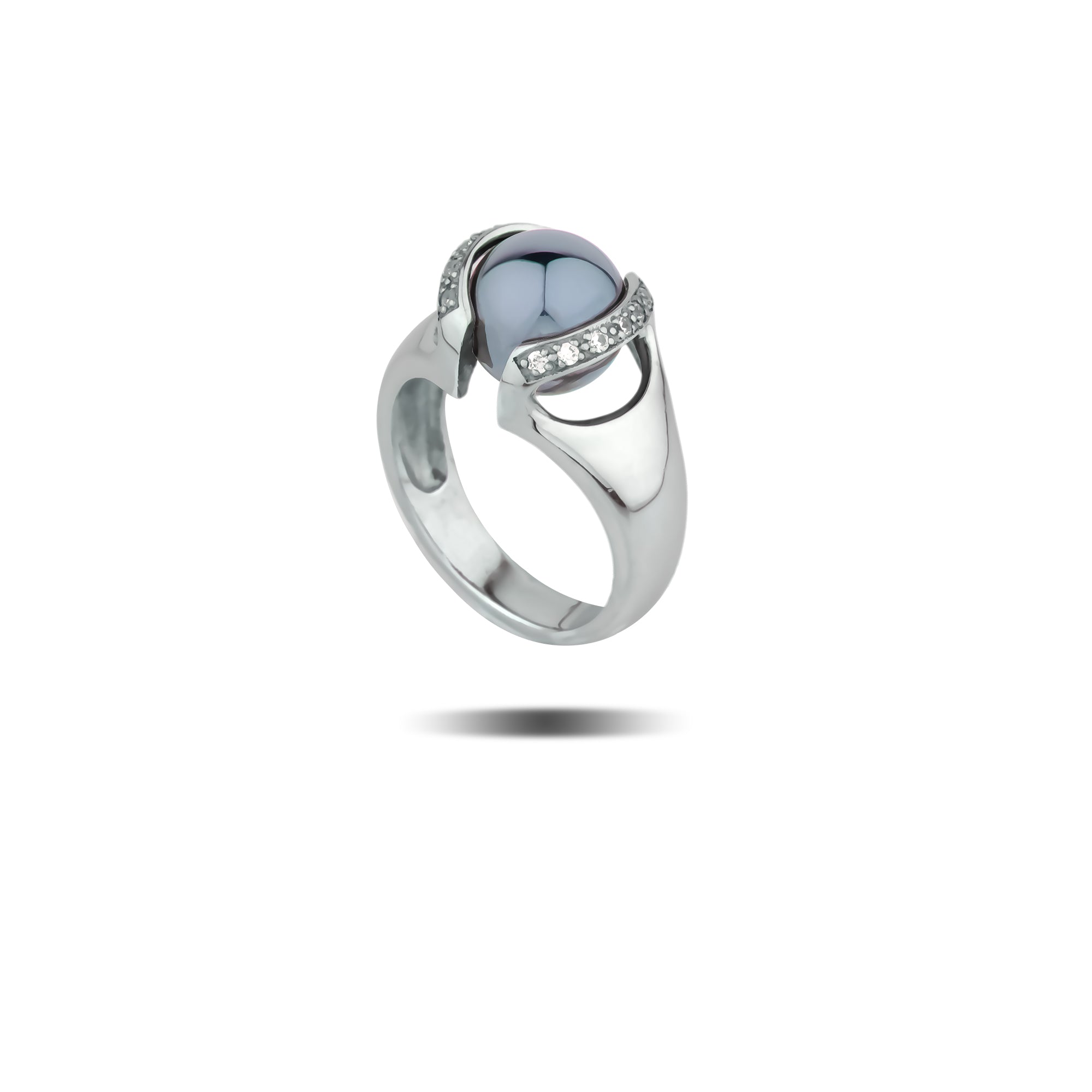 Vue secondaire, bijou en argent 925 avec pierre interchangeable, profil bague 2