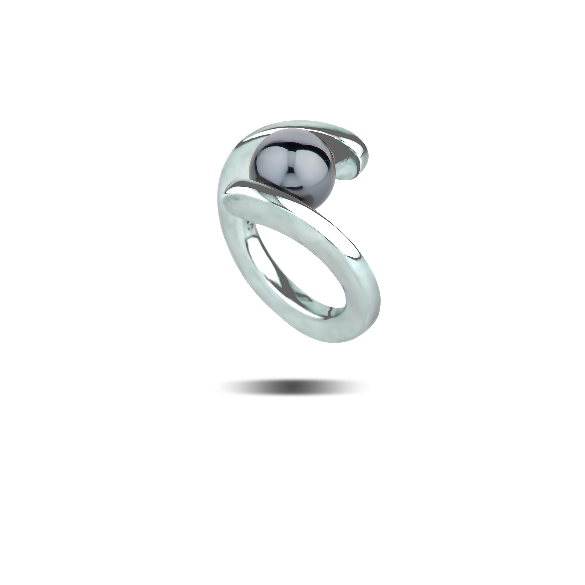 Vue secondaire, bijou en argent 925 avec pierre interchangeable, profil bague 9