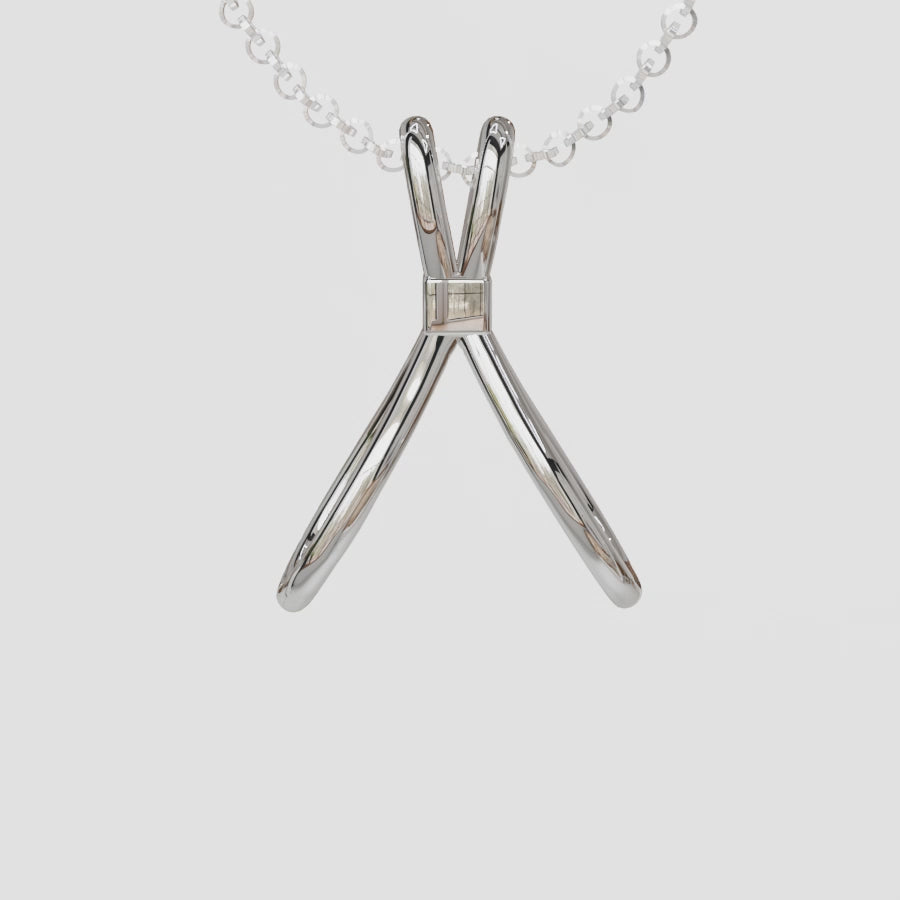 Vidéo 3d, bijou en argent 925 avec pierre interchangeable, collier fushia