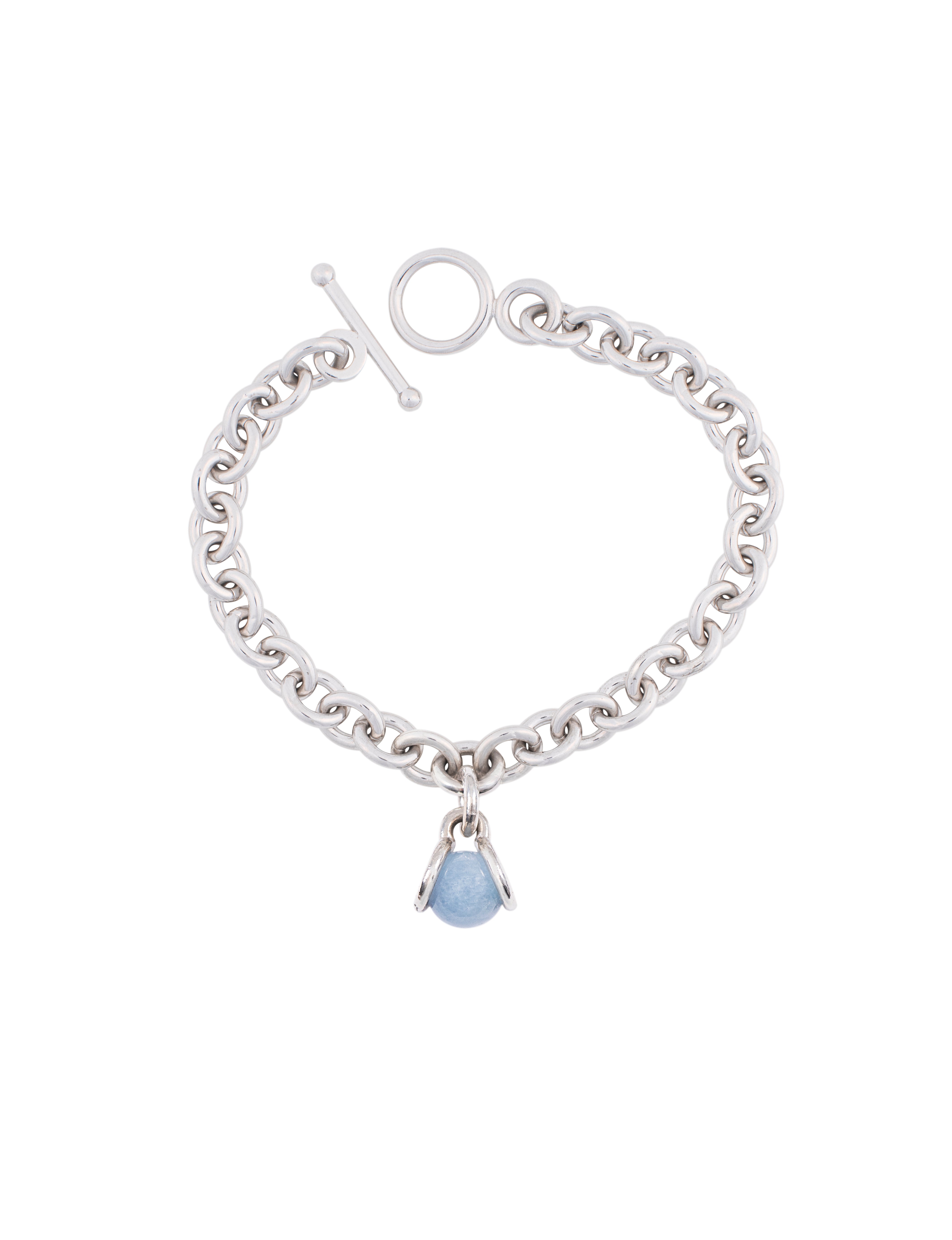Bracelet en argent 925, pierre interchangeable, bracelet maille collection prime